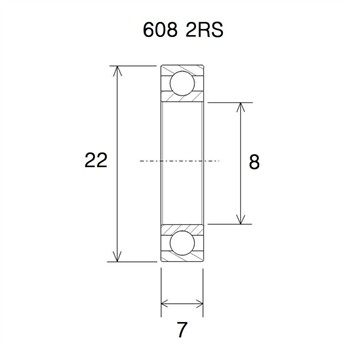 ŁOŻYSKO BLACKBEARING UB-608-MAX 8x22x7-160612