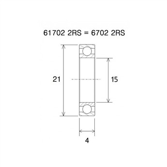 ŁOŻYSKO BLACKBEARING UB-6702-B3 15x21x4 -162648