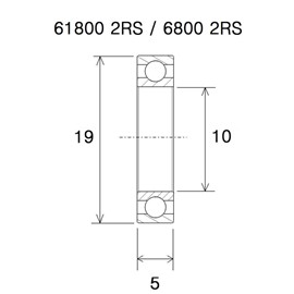 ŁOŻYSKO BLACKBEARING UB-6800-B3 10X19X5-160651