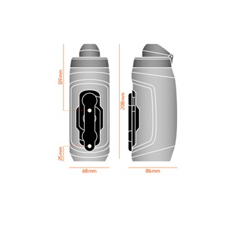BIDON FIDLOCK TWIST 590ML PRZEZROCZYSTY + BAZA 09636-162732