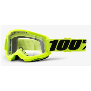 GOGLE 100% STRATA 2 FLUO YELLOW PRZEŹROCZYSTA-119986