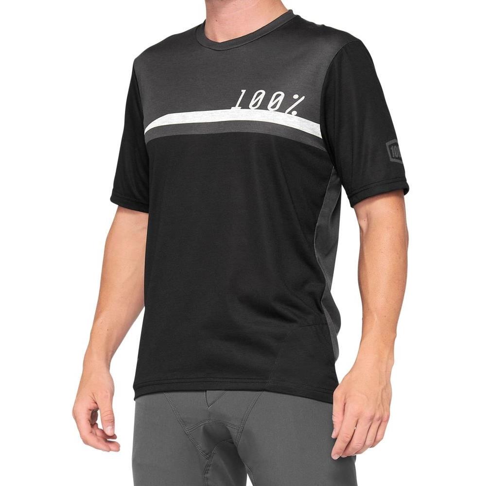 KOSZULKA 100% AIRMATIC S/SL BLACK ROZ.L-123107