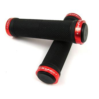 CHWYTY BICYKLON LOCK-ON CZERWONE-115901