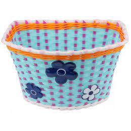 KOSZ NA KIEROWNICĘ DZIECIĘCY BIAŁY-NIEB KWIATKI-123442