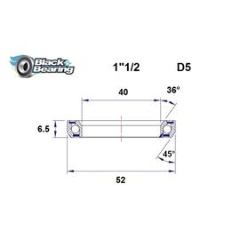 ŁOŻYSKO BLACKBEARING D5 40x52x6,5 36/45 1" 1/2-132269