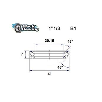 ŁOŻYSKO BLACKBEARING B1 30,15x41x7 45/45 1"1/8-132273