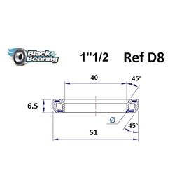 ŁOŻYSKO BLACKBEARING D8 40x51x6,5 45/45 1" 1/2-132281