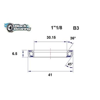 ŁOŻYSKO BLACKBEARING B3 30,15x41x6,5 36/45 1" 1/8-132283
