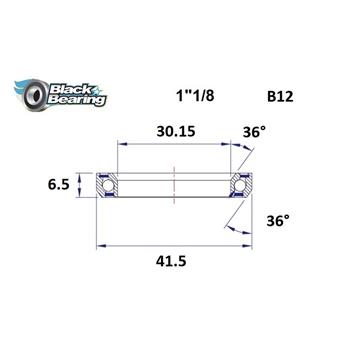 ŁOŻYSKO BLACKBEARING B12 30,15x41,5x6,5 36/36 1"-132285
