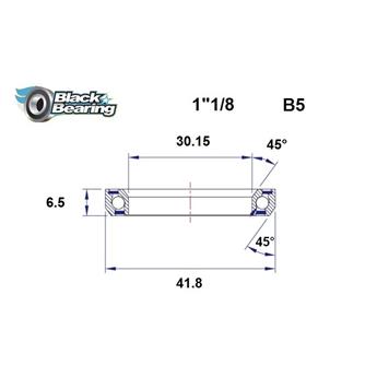 ŁOŻYSKO BLACKBEARING B5 30,15x41,8x6,5 45/45 1" -132297