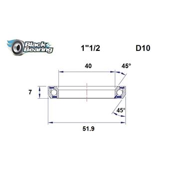 ŁOŻYSKO BLACKBEARING D10 40x51,9x7 45/45 1" 1/2-132301