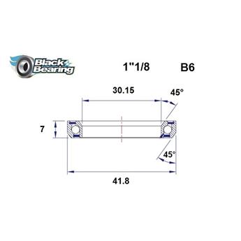 ŁOŻYSKO BLACKBEARING B6 30,15x41,8x7 45/45-132305