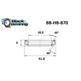 ŁOŻYSKO BLACKBEARING B70 30,5x41,8x8 45/45-132313