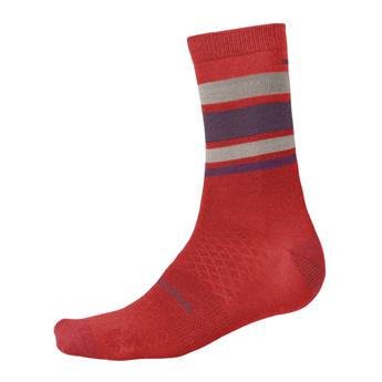 SKARPETY ENDURA MERINO STRIPE RED ROZ.S/M-132752