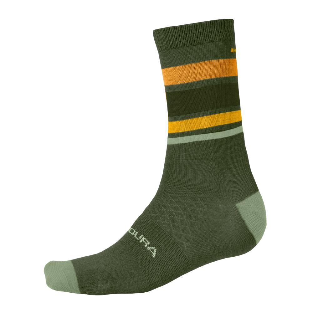 SKARPETY ENDURA MERINO STRIPE GREEN ROZ.S/M-132759