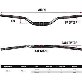 KIEROWNICA FUNN UPTURN 785MM CZARNA 55MM/31.8-134513